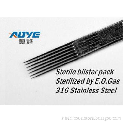 Stainless steel Flat Tattoo Needles Disposable Pre - solder